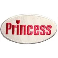 Catch the Patch Aufnäher Bügelbild, Aufbügler, Applikationen, Patches, Flicken, zum aufbügeln, Polyester, Princess - Größe: 8,8 x 4,4 cm