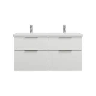 Burgbad Keramik Waschtisch-Set Eqio Weiß Matt/Alpinweiss, SEYT123F6014C0001 SEYT123F6014C0001