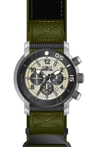 Invicta Coalition Forces 50095 Herrenuhr - Quarzwerk - Edelstahl mit beigem Zifferblatt - 50 mm