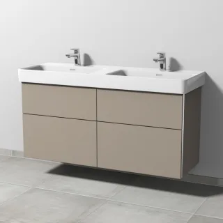 Sanipa 3way Waschtischunterbau zu Laufen Pro S Waschtisch mit 4 Auszügen, Sandgrau-Matt BS77167