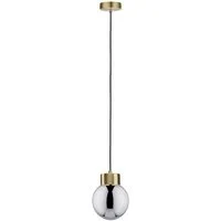 Paulmann Pendelleuchte Neordic Linja max. 1x20W Rauchglas/Messig gebürstet 230V, ohne Leuchtmittel, E27, Spiegel