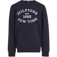 Tommy Hilfiger Sweatshirt MONOTYPE FLOCK REG SWEATSHIRT Baby bis 2 Jahre, mit Frontprint, Rundhals, Langarm