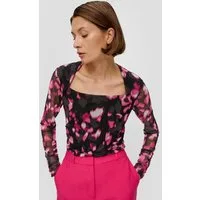 s.Oliver Langarmshirt T-Shirt Longsleeve aus Mesh