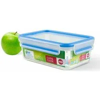 Emsa Vorratsdose CLIP & CLOSE Frischhaltedose (transparent/blau, 1,0 Liter)