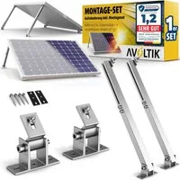 avoltik Solarmodul-Halterung Solarmodul Halterung Alu Aufständerung für Photovoltaik Winkel 15°-30°, (Solarmodul Halterung Alu Aufständerung für Photovoltaik Winkel 15°-30°, Solarmodul Halterung Alu Aufständerung für Photovoltaik Winkel 15°-30°, Farb