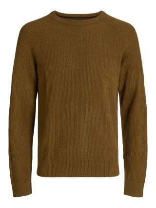 JACK&JONES - JJPANNEL KNIT CREW NECK AW25 JNR - Gr. - 128