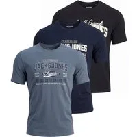 Jack & Jones Print-Shirt Jack & Jones Rundhalsshirt JJETHAN TEE SS CREW NECK 3PK MP NOOS