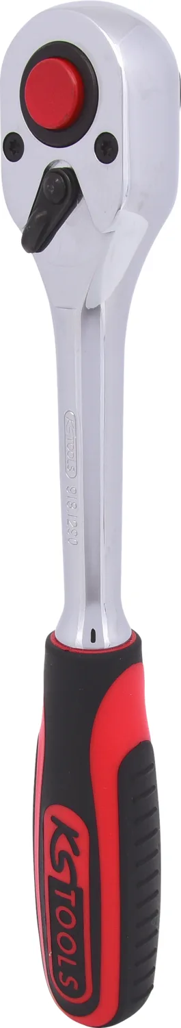 KS Tools 1/2" CHROMEplus Umschaltknarre, 72 Zahn, Kunststoffgriff - 918.1290