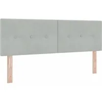 vidaXL Bett Kopfteil Hellgrau 160 cm Samt (1-tlg)