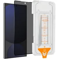 Wigento Handyhülle Für Samsung Galaxy S25 Ultra SnapFit Privacy 9H Glas Installationhilfe, Blickschutz, 9H Härte, kratzfest, stoßfest, Installationshilfe