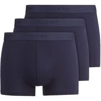 OLYMP Boxershorts (Packung, 3-St., 3er) mit Ton-in-Ton Markenlogo