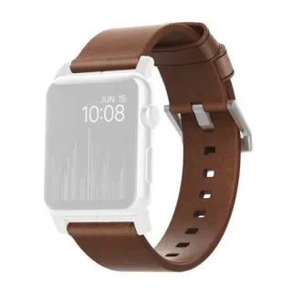 Nomad Strap Modern Lthr. Brown Connect. Silver 46/49mm
