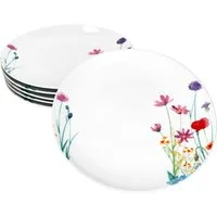 MamboCat Speiseteller 6x Marie Speiseteller 26,7cm Porzellan große Platte Essteller Blumen