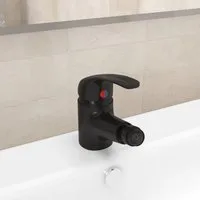 vidaXL Bidetarmatur Badezimmer Bidet Mischbatterie Schwarz 13x12 cm