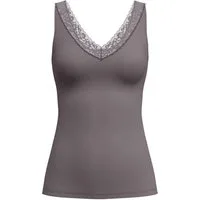 CALIDA Unterhemd Natural Comfort Lace Damen (1-St) V-Ausschnitt, aus hochwertiger Baumwolle