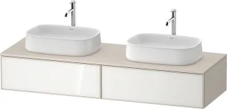 Duravit Zencha Konsolenwaschtischunterbau wandhängend Weiß & Taupe n/a & Supermatt 1600x550x281 mm - ZE4815B64830000