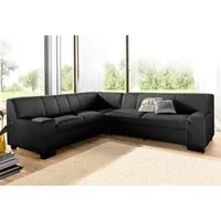 DOMO collection Ecksofa Norma, moderne Armlehnen, zeitlos und elegant, Breite 247cm, L-Form, wahlweise mit Bettfunktion