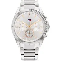 Tommy Hilfiger Multifunktionsuhr KENNEDY 1782384, Quarzuhr, Armbanduhr, Damen, Datum, Glaskristalle, Edelstahlarmband