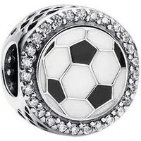 Pandora Charm-Einhänger Charm Fußball Emalie Zirkonia Sterling-Silber 792016CZ_E075