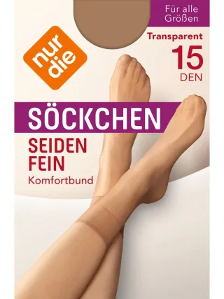 NUR DIE Damen Söckchen Seidenfein 15 DEN
