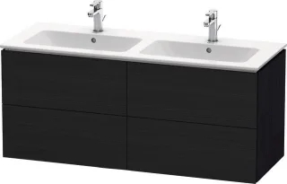 Duravit L-Cube Waschtischunterbau wandhängend Eiche Schwarz Matt 1290x481x550 mm - LC625901616 LC625901616