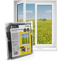 EASYmaxx Insektenschutz-Fensterrahmen Moskitonetz mit Klettverschluss, (1-St), 130x150cm zuschneidbar mit Klettbefestigung
