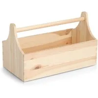 Zeller Present Werkzeugbox Kiefer, natürliches Holz, vielseitig, einfach tragbar