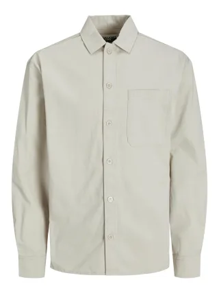JACK&JONES - JCOCOLLECTIVE ZAC OVERSHIRT LS SN moonbeam - Gr. - S