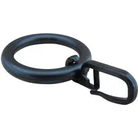 rewagi Gardinenring Gardinenringe mit Faltanlegehaken Ø 26 / 38 mm, schwarz, Gardinen, Vorhänge, Gardinenstangen, Duschvorhänge, (50-St), Verkaufseinheit: 10, 30, 50, 100 Stück