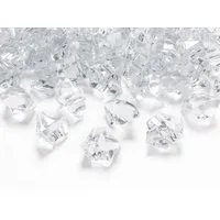 partydeco Streudeko, Dekosteine Eiswürfel 2cm Kunststoff 50er Set klar transparent