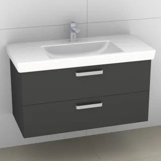 Artiqua 414 Waschtischunterschrank für Subway 2.0 7175A1 Anthrazit Hochglanz, 414-WU2L-V70-7015-51 414-WU2L-V70-7015-51
