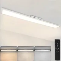 ZMH LED Panel Wohnzimmer 120cm Dimmbar Deckenlampe mit Fernbedienung, Dimmbar, LED fest integriert, Tageslichtweiß