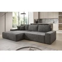 Luxusbetten24 Schlafsofa Designer Sofa Verona mit breiter Ottomane, mit Schlaffunktion und Stauraum