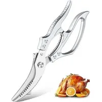 AFKSMILE Geflügelschere Geflügelschere Profi Küchenschere, Fleischschere Scharf Knochenschere, Hähnchenschere für Geflügel, Fleisch, Fisch, Gemüse und Meeresfrüchte