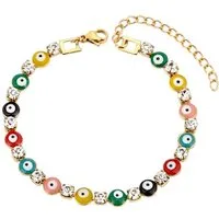 Medusa Accessoires Armband Nazar Rainbow Edelstahl Armband
