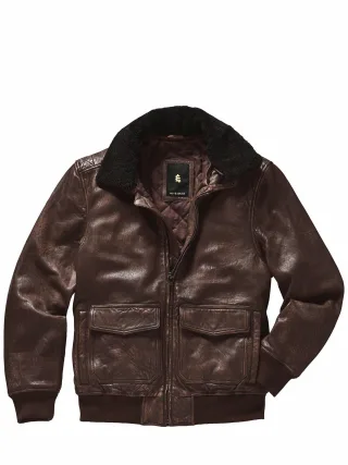 Mey & Edlich Herren Aufwind-Lederjacke Braun Lammnappa