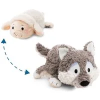 Nici Kuscheltier Twistimals, Schaf & Wolf, 25 cm, mit Wendefunktion 2in1