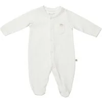 biorganic Strampler Baby Waffle Smile mit Fuß für Jungen und Mädchen Unisex Langarm (1-tlg) geknöpft, 100% Bio-Baumwolle, Waffelstruktur