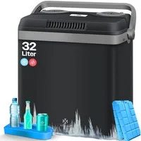 KESSER Kühlbox, 32 l, Thermoelektrische Kühlbox kühlt & wärmt 12V / 230V Mini-Kühlschrank