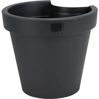 Jelenia Plast Pflanzkübel Regenrohr-Pflanztopf schwarz Fallrohr Blumentopf Pflanzengefäß Garten