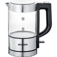 Severin Wasserkocher Mini Glas-Wasserkocher WK 3472, schnurlos, Überhitzungsschutz