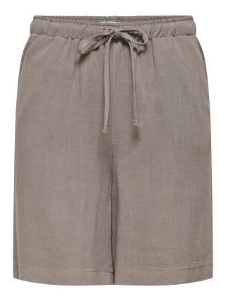 ONLY - ONLSIESTA MW PULL-UP LIN BL SHORTS NOOS Walnut - Gr. - L