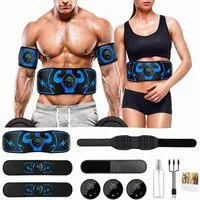 MOPUEA Bauchtrainer Bauchtrainer Tragbar Kompakt Für Zuhause (8 Modi 25 Intensitätsstufen Individuell Einstellbar, Einfache Bedienung Hautfreundlich Für Alltag Geeignet), USB Wiederaufladbar Mit Display Kabellose Nutzung