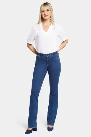 Barbara Bootcut Jeans Mittelblau Premium-Denim (Petite)