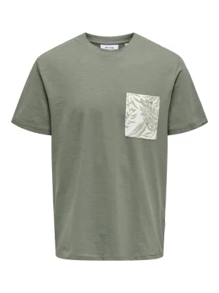 only & sons - T-Shirt - Onsperry grau - Gr. - S