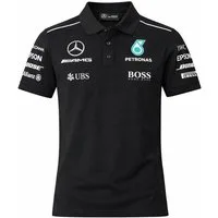 Mercedes AMG Petronas Poloshirt MAMGP RP Mens schwarz 100% Baumwolle mit 3D Hologramm Siegel Gr. XS aus Baumwolle mit lizenziertem Print mit Lizennummer