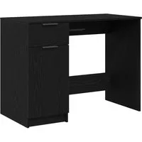 vidaXL Schreibtisch Schreibtisch Schwarz Eichen-Optik Holzwerkstoff (1-St)