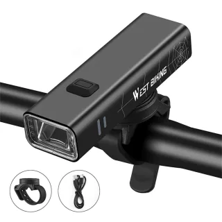 WEST BIKING 600/800 Lumen Bicycle Headlight Portable Lightweight Aluminium Flashlight Waterproof Type-C Charging Quick R
