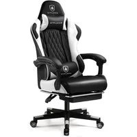 GTPLAYER Gaming-Stuhl Gamer Stuhl, Ergonomischer Bürostuhl mit Fußstütze, Kopfstütze und Lendenstütze