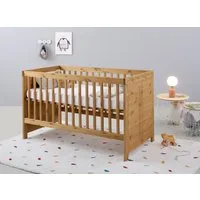 OTTO home Babybett Indra, Schlupfsprossen, 4-fach verstellbare Liegehöhe, FSC® zertifiziertes Massivholz, Landhausstil mit tollen Details